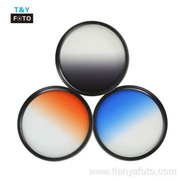 Gradual grey+orange+blue Color Filter kit for camera